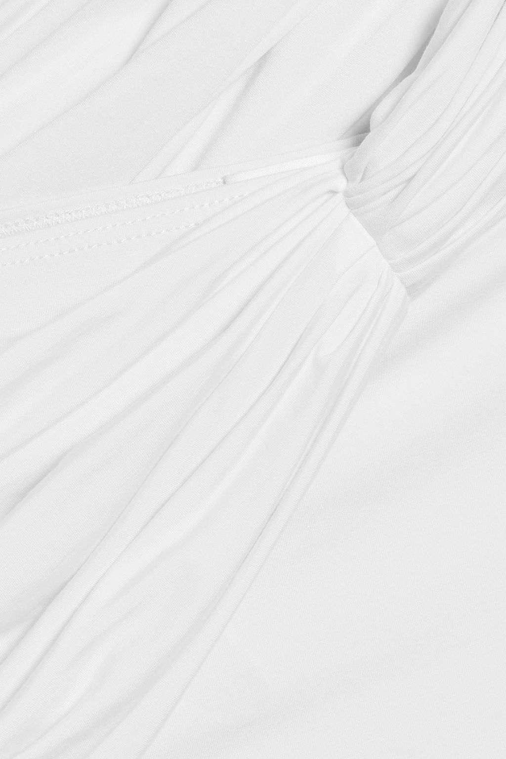 THE LINE BY K Kyo one-shoulder ruched stretch-Micro Modal jersey top