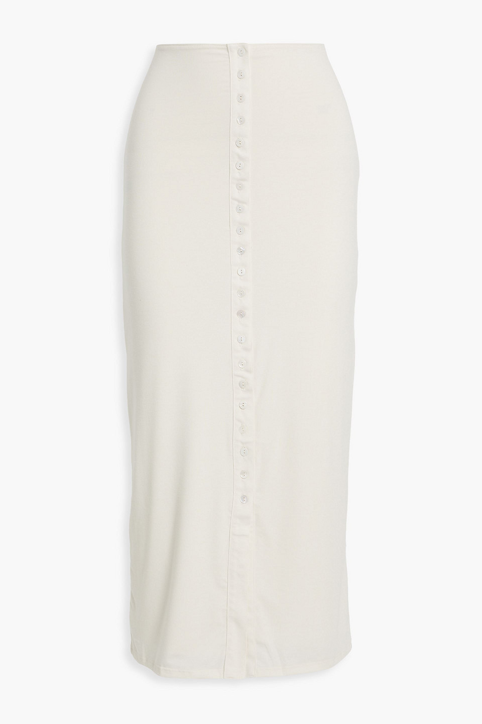 The Line By K Spazzi Jersey Midi Skirt In Off-white