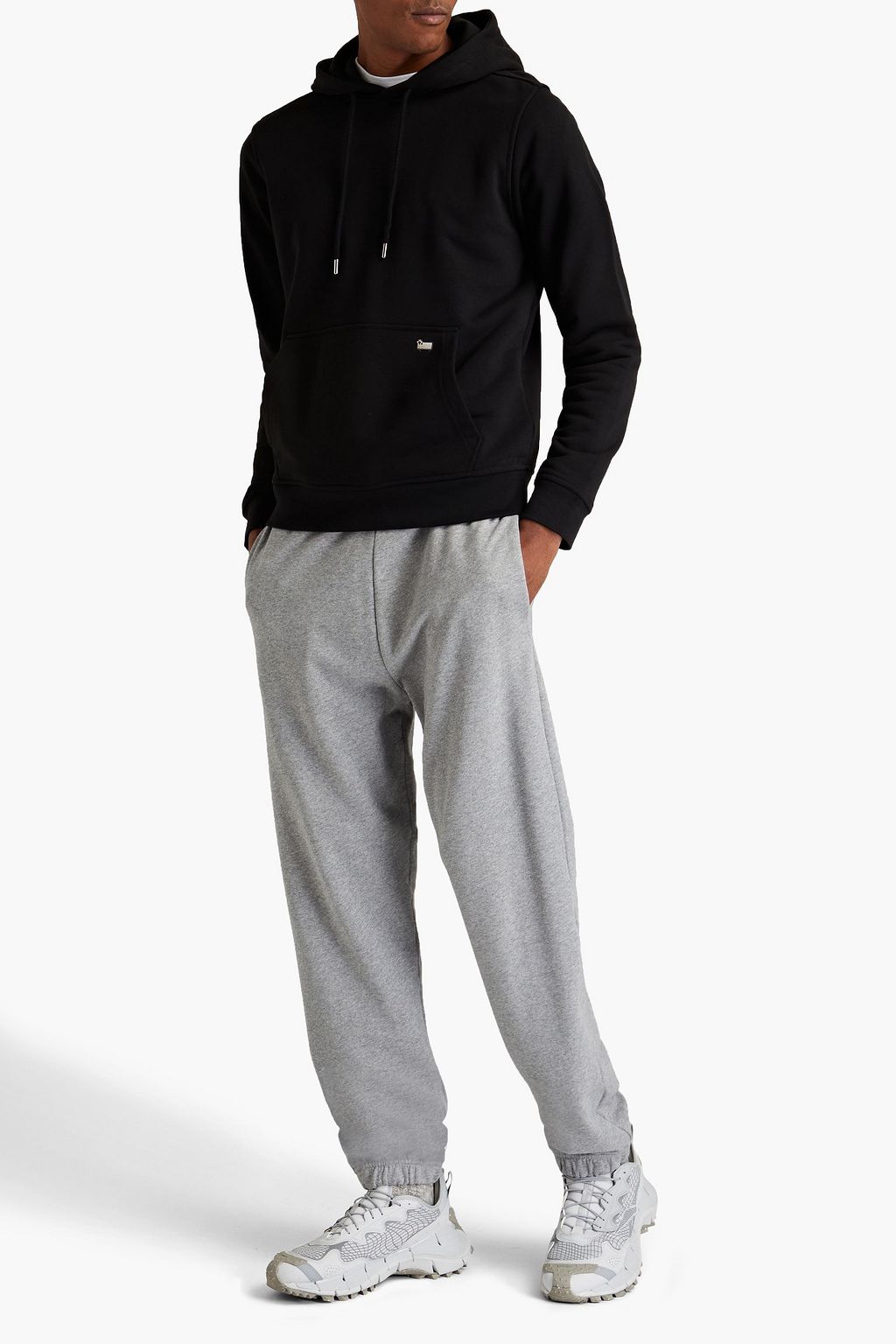 WOOLRICH French cotton-blend terry hoodie