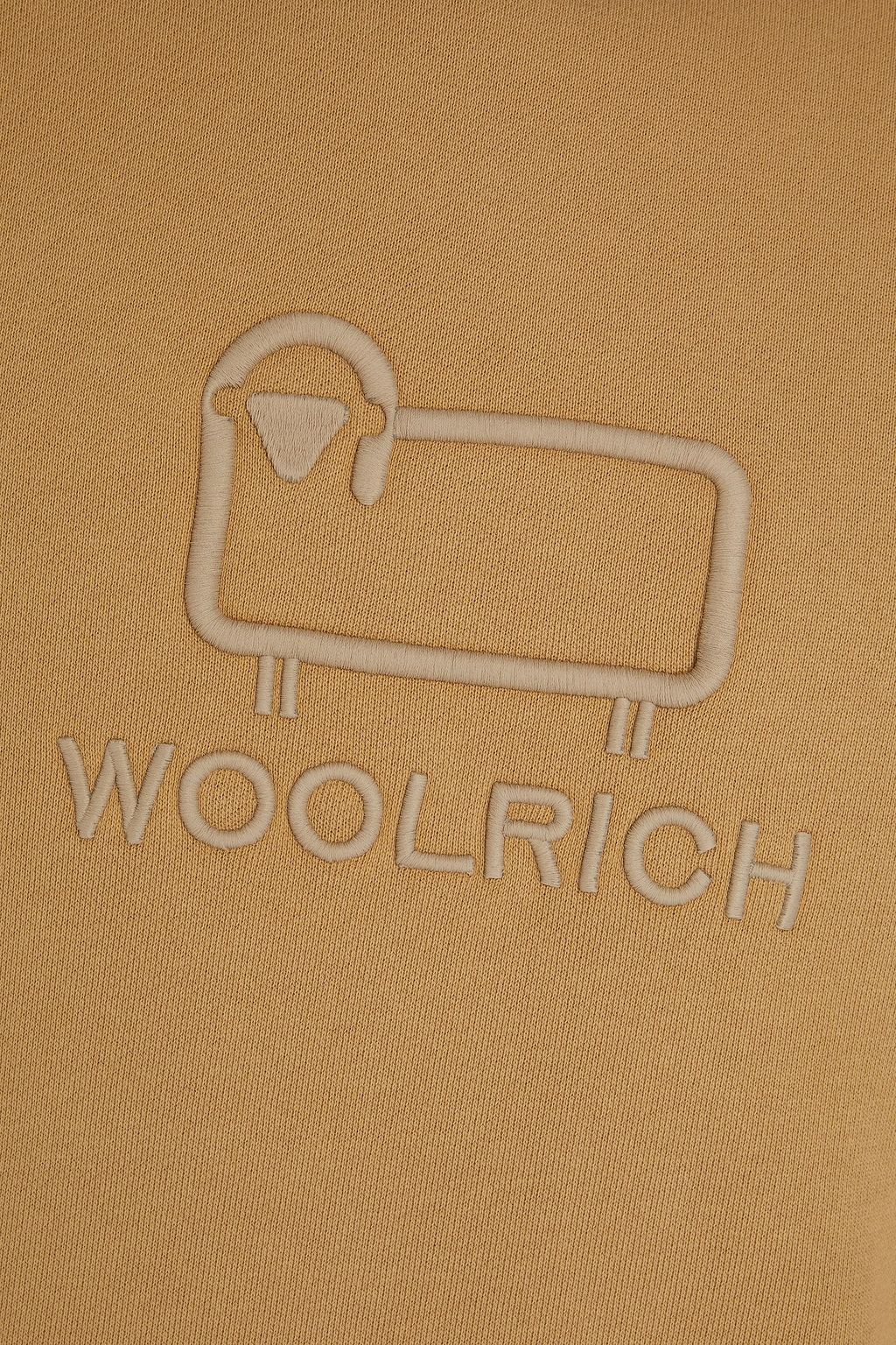WOOLRICH Embroidered cotton-fleece sweatshirt