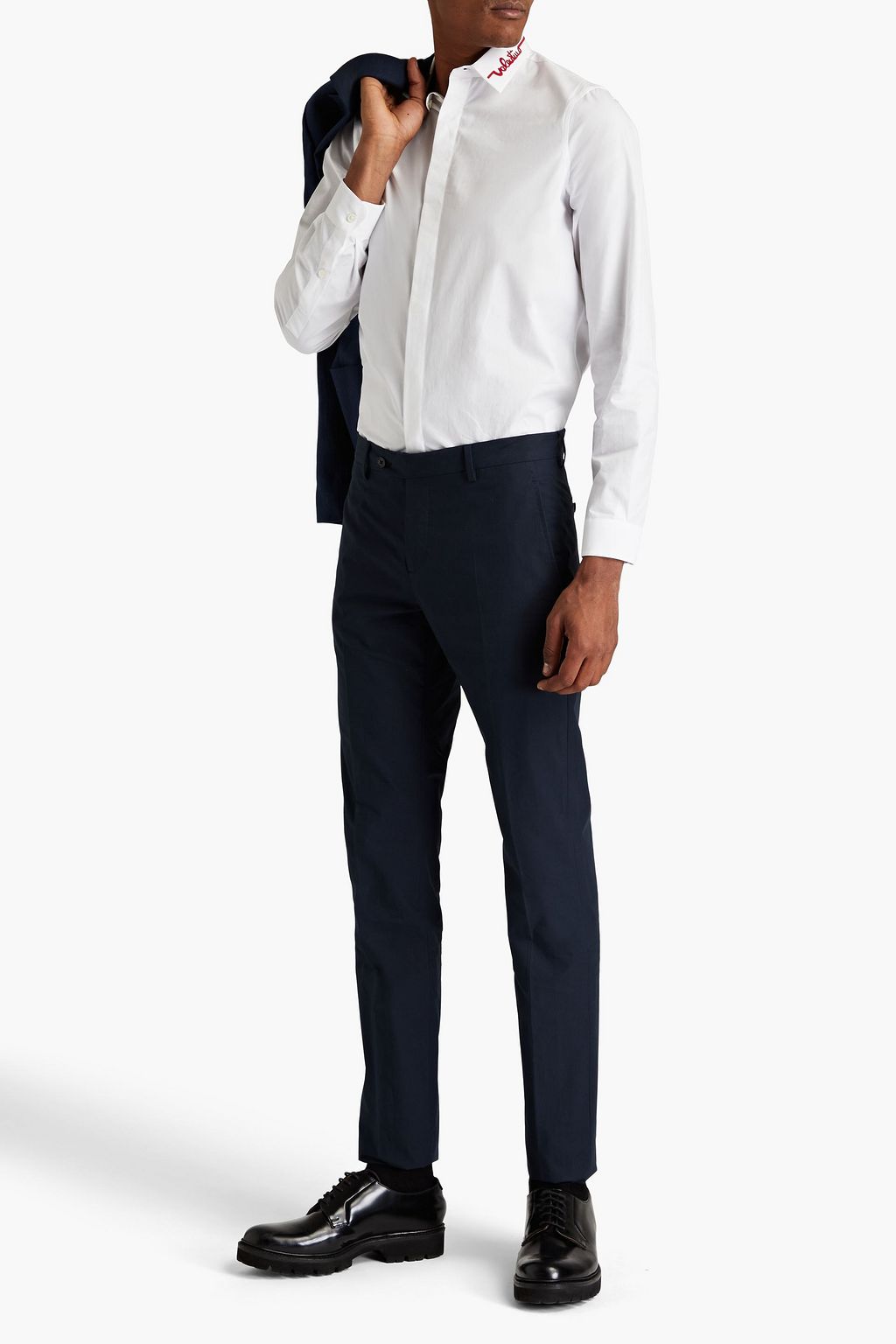 VALENTINO GARAVANI Embellished cotton-poplin shirt