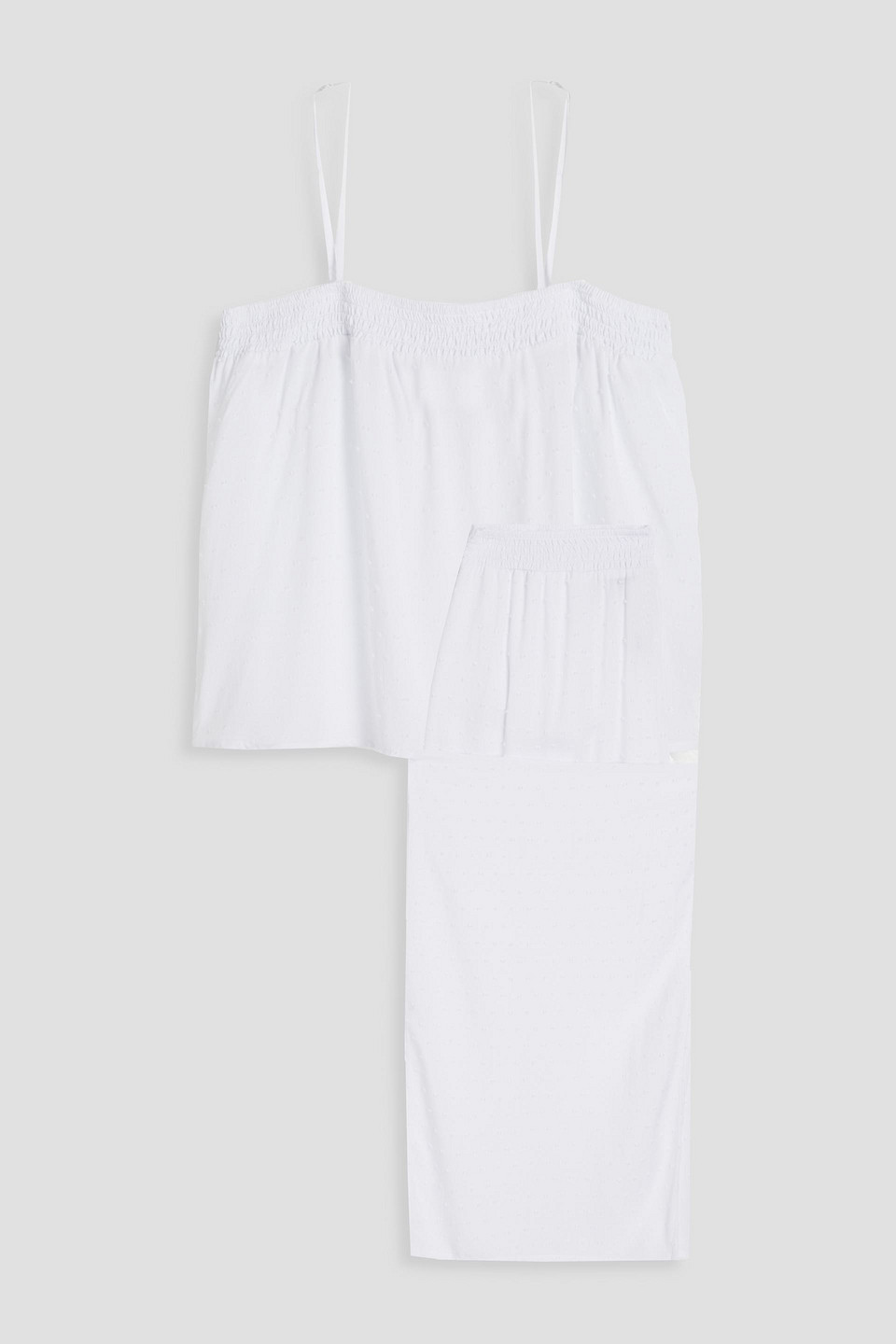 Dkny Sleepwear Tank Woven Pajama Set In White