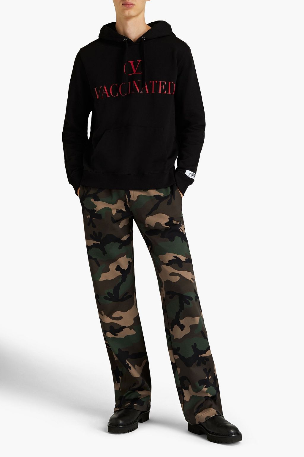 VALENTINO GARAVANI Camouflage-print jersey sweatpants