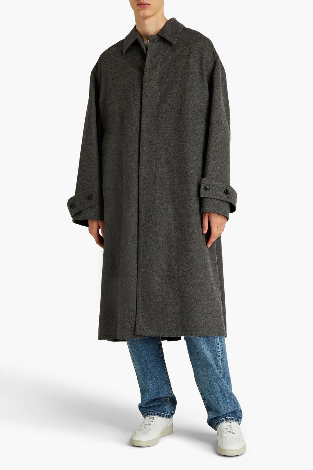 VALENTINO GARAVANI Oversized brushed wool and cashmere-blend felt coat