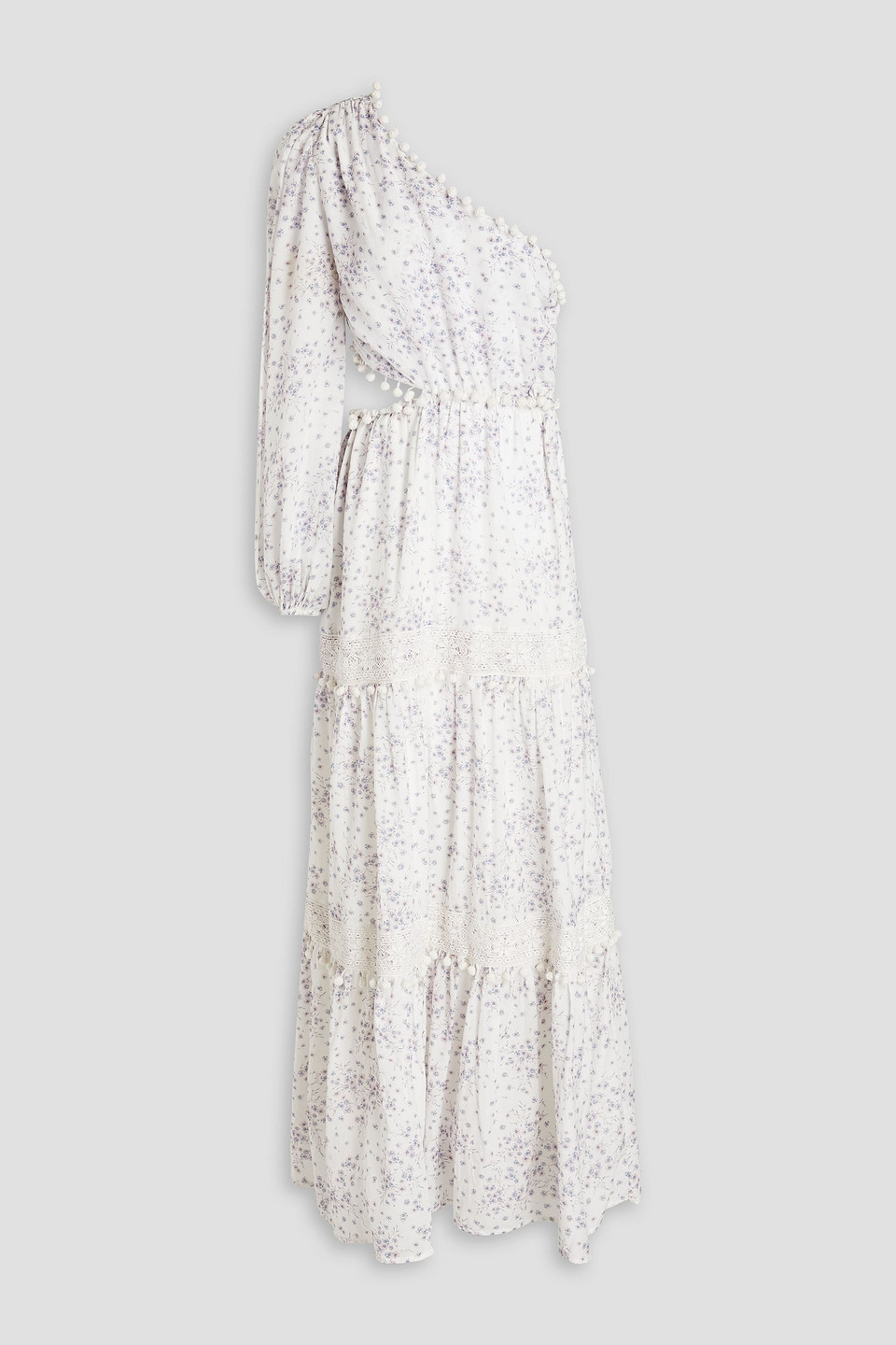 Cami NYC Olympia one-sleeve floral-print cotton-blend maxi dress