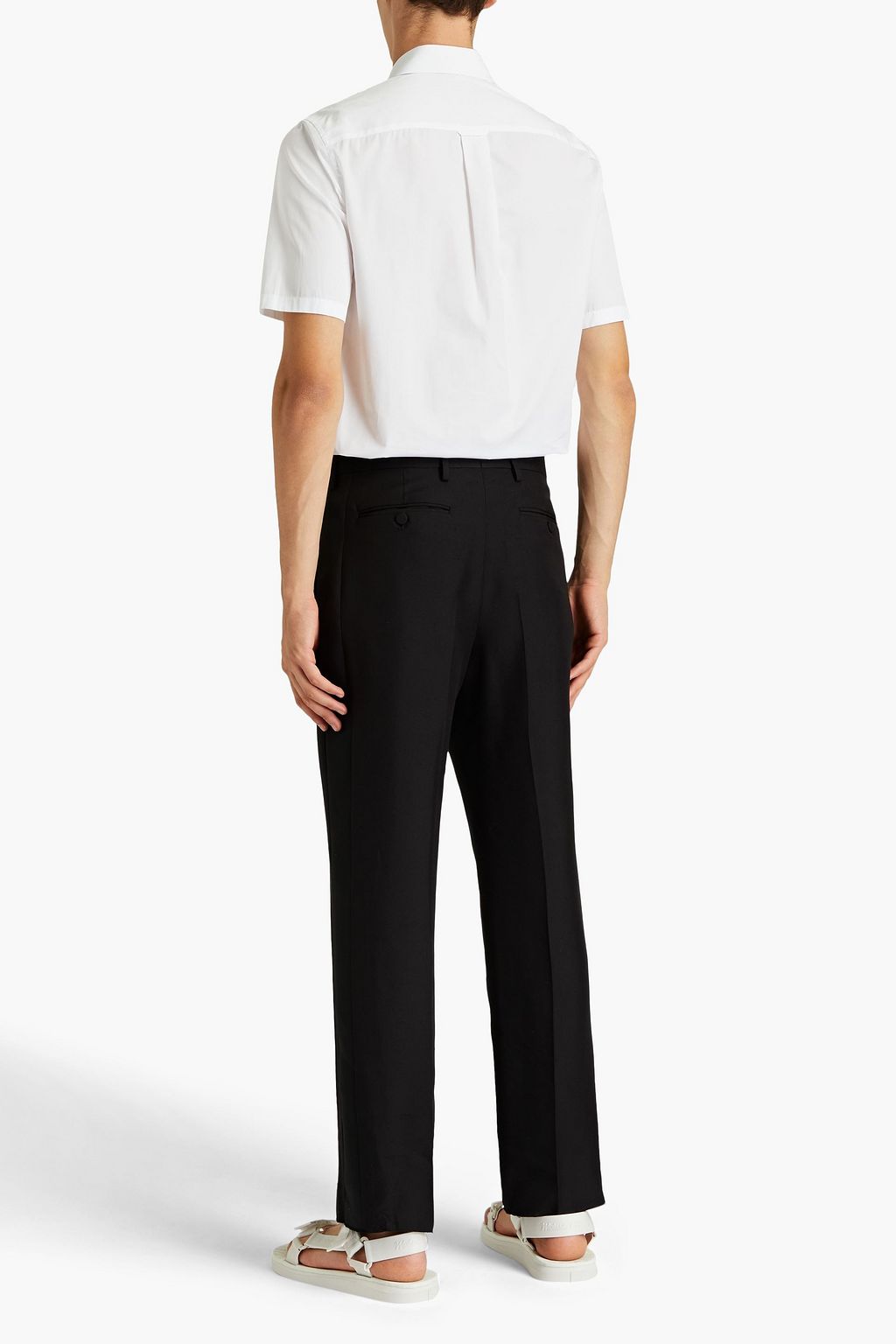 VALENTINO GARAVANI Satin-trimmed silk tuxedo pants