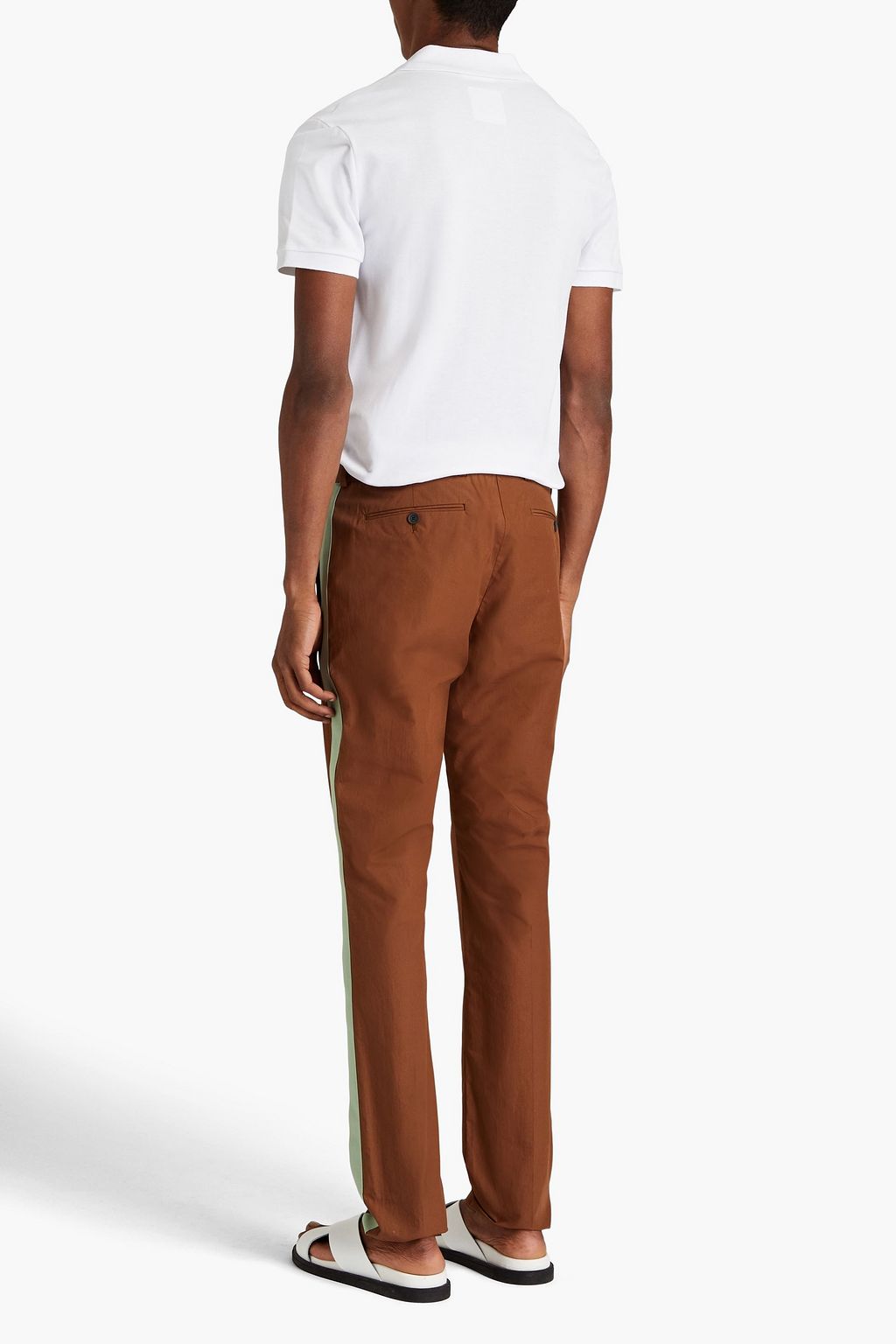 VALENTINO Slim-fit cotton-poplin pants