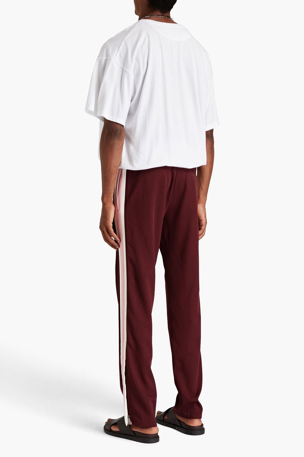 VALENTINO GARAVANI Striped wool-twill track pants