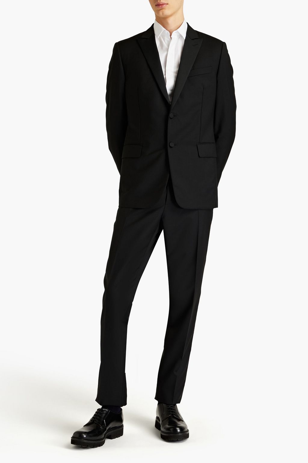 VALENTINO GARAVANI Wool and mohair-blend tuxedo jacket