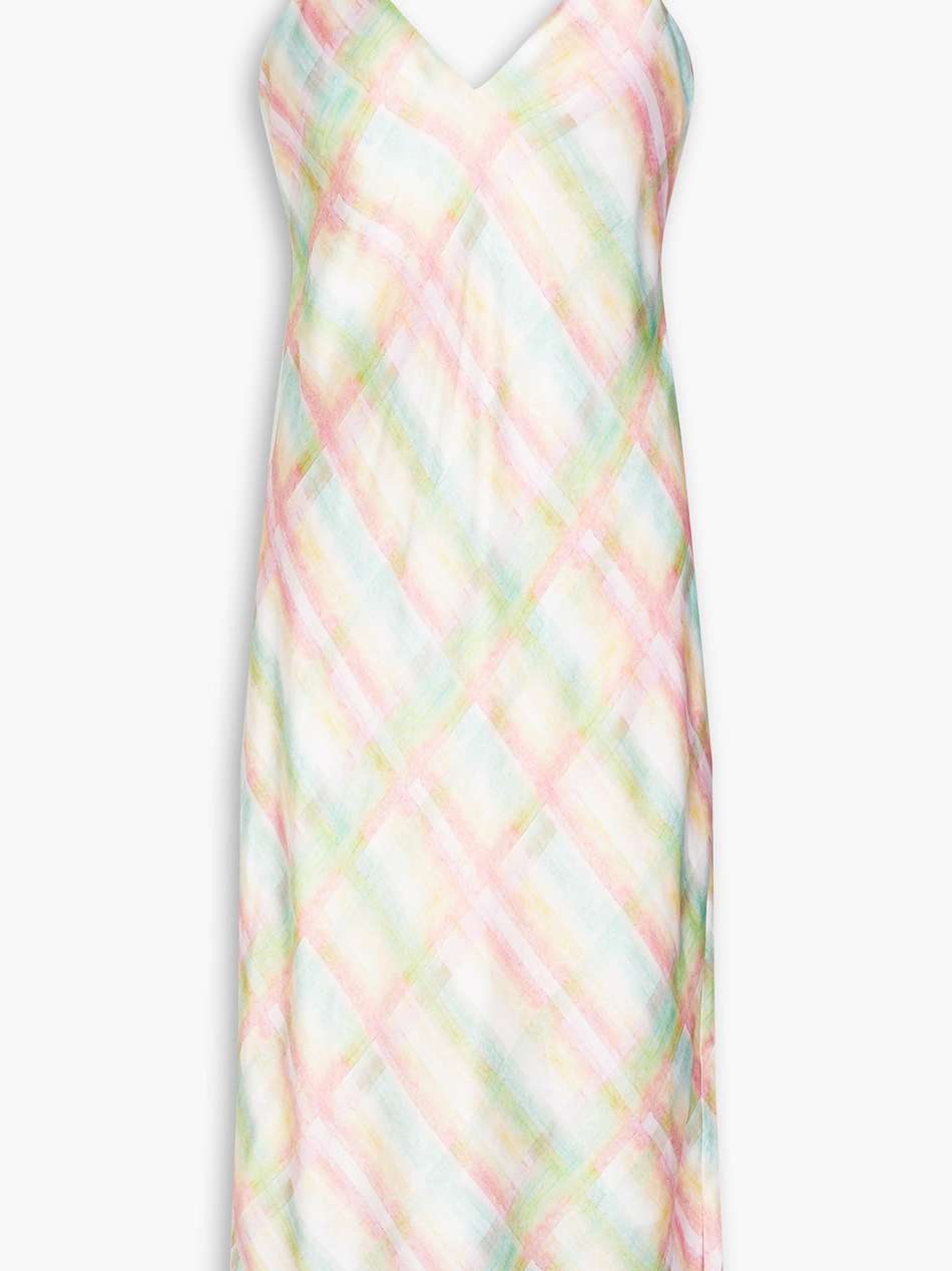 printed silk-satin slip dress