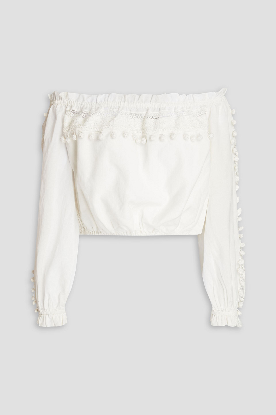 Cami NYC Franca off-the-shoulder cropped cotton-blend top