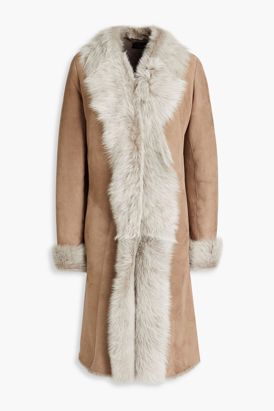 Dom Goor Shearling Coat In Sand