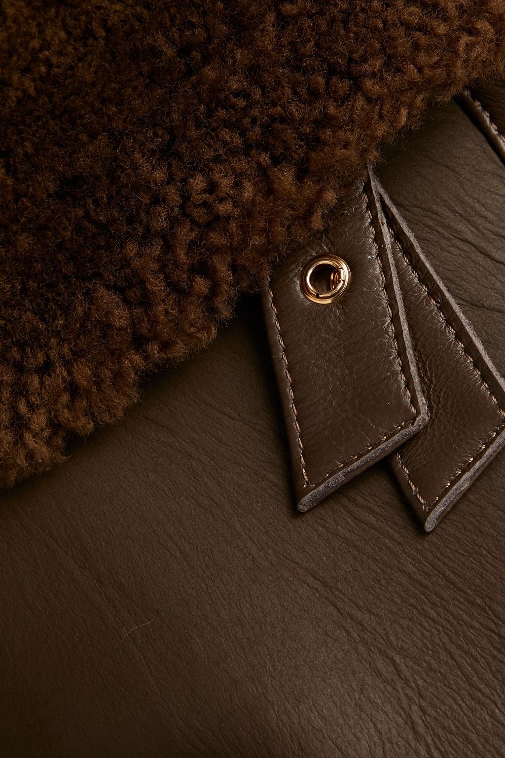 DOM GOOR Shearling biker jacket