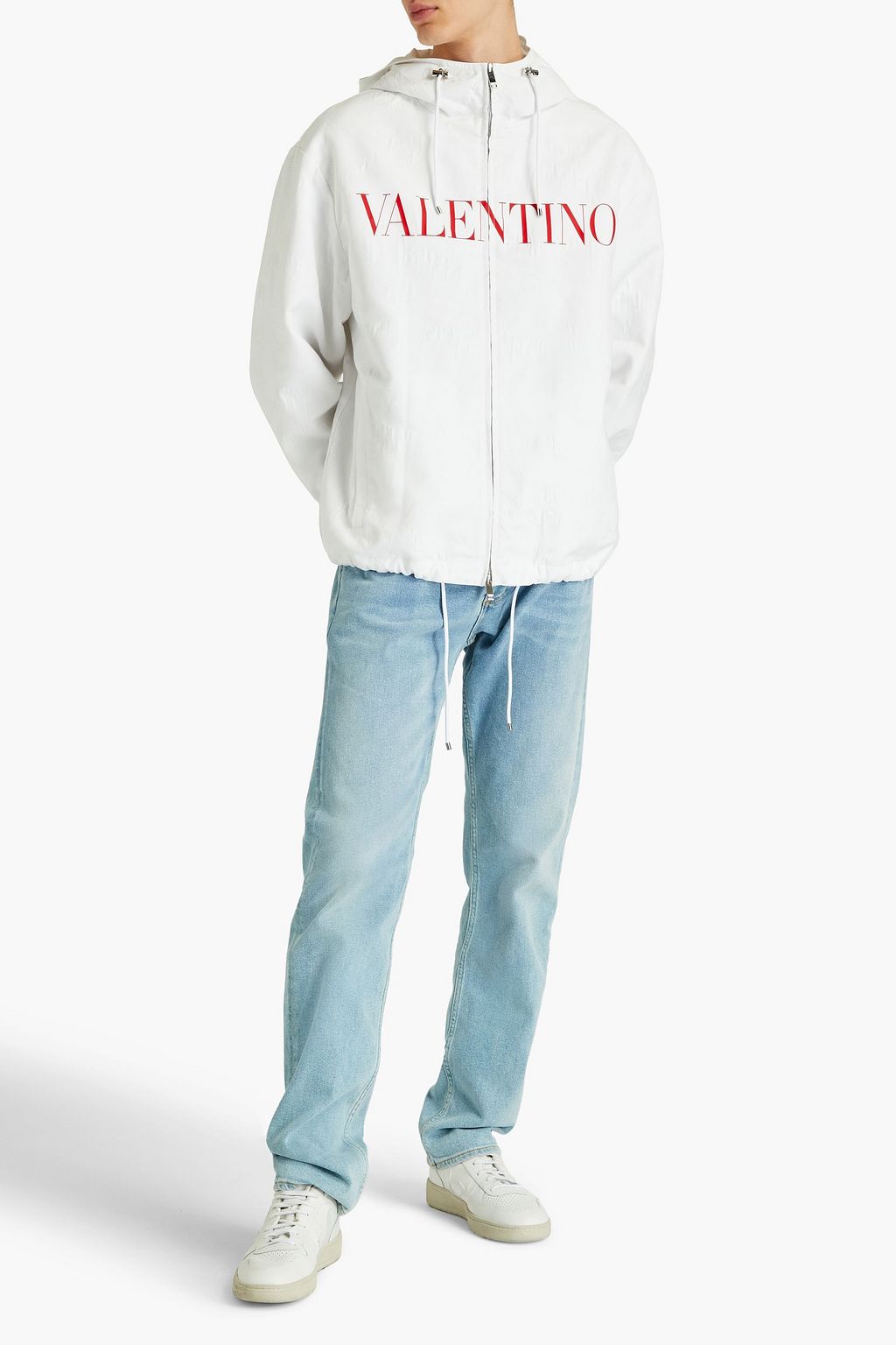 VALENTINO GARAVANI Printed cotton-blend jacquard hooded jacket