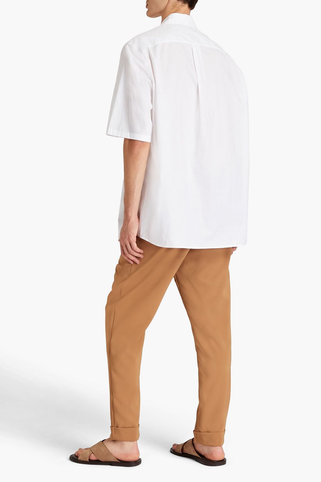 VALENTINO GARAVANI Oversized printed cotton-poplin shirt