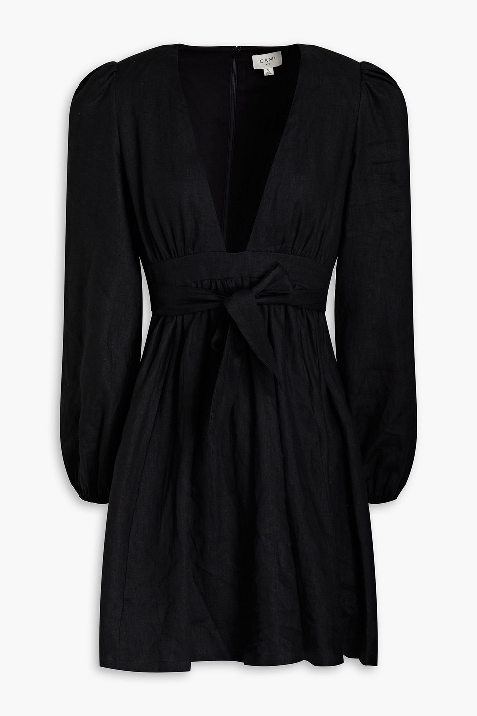 Cami NYC Meri pleated linen-gauze mini dress