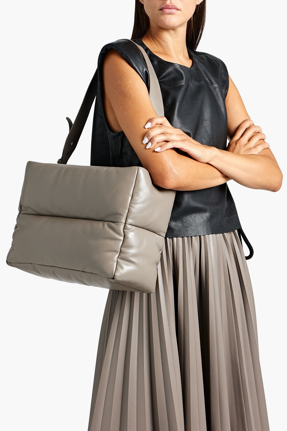 STAND STUDIO DAFFY QUILTED LEATHER TOTE