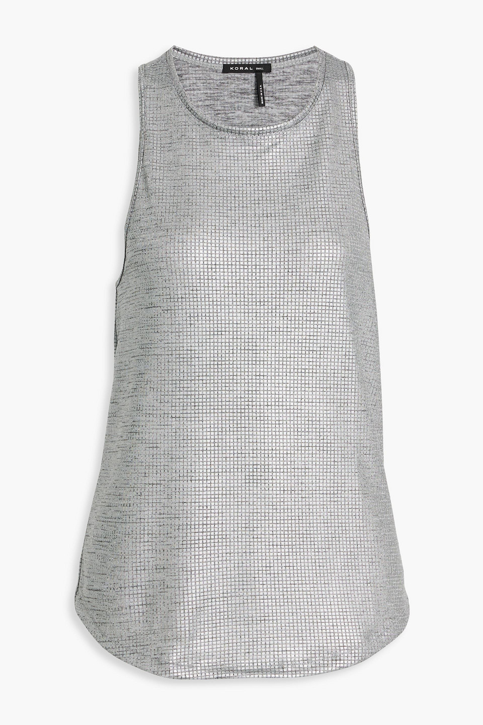 koral - aerate netz metallic stretch-jacquard tank - gray - s