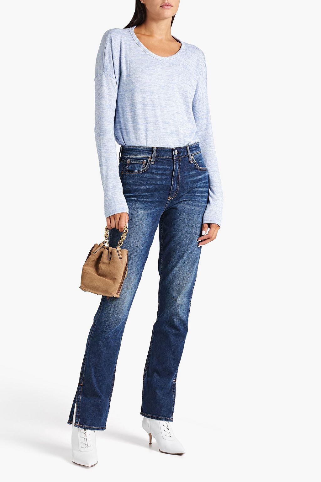 RAG & BONE Hoch sitzende Jeans mit geradem Bein