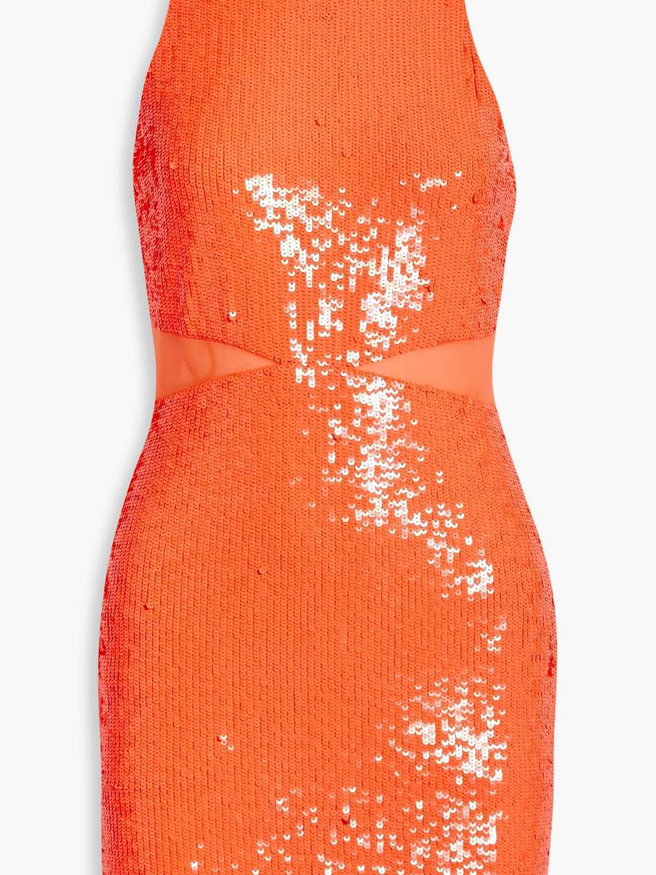 cara sequined mesh mini dress