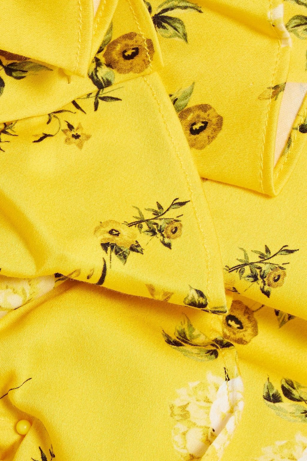 ALICE + OLIVIA توب قصير «شاناي» من البوبلين المصنوع من مزيج القطن مزين بطبعات على شكل زهور