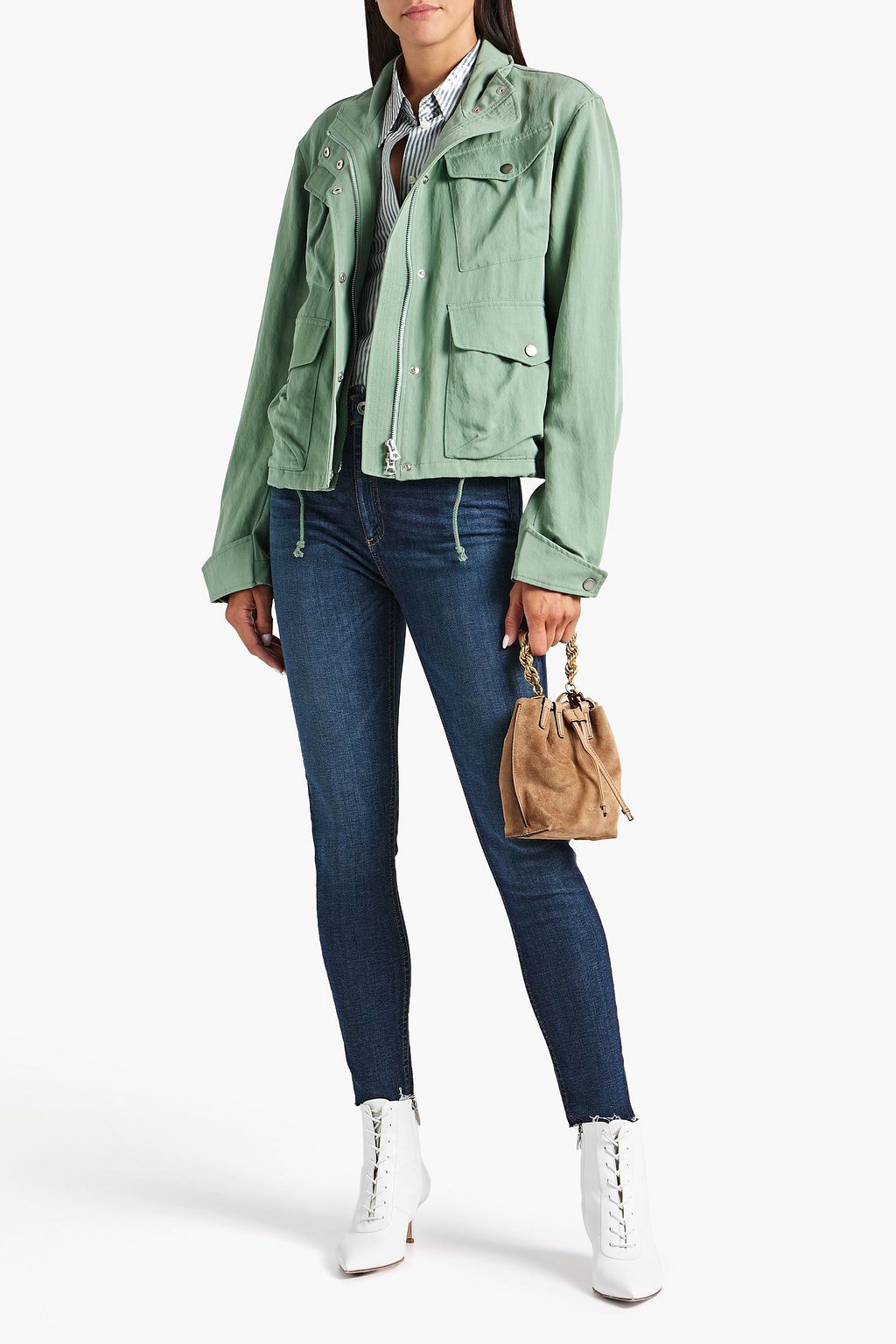 RAG & BONE Trail cropped Tencel-blend jacket