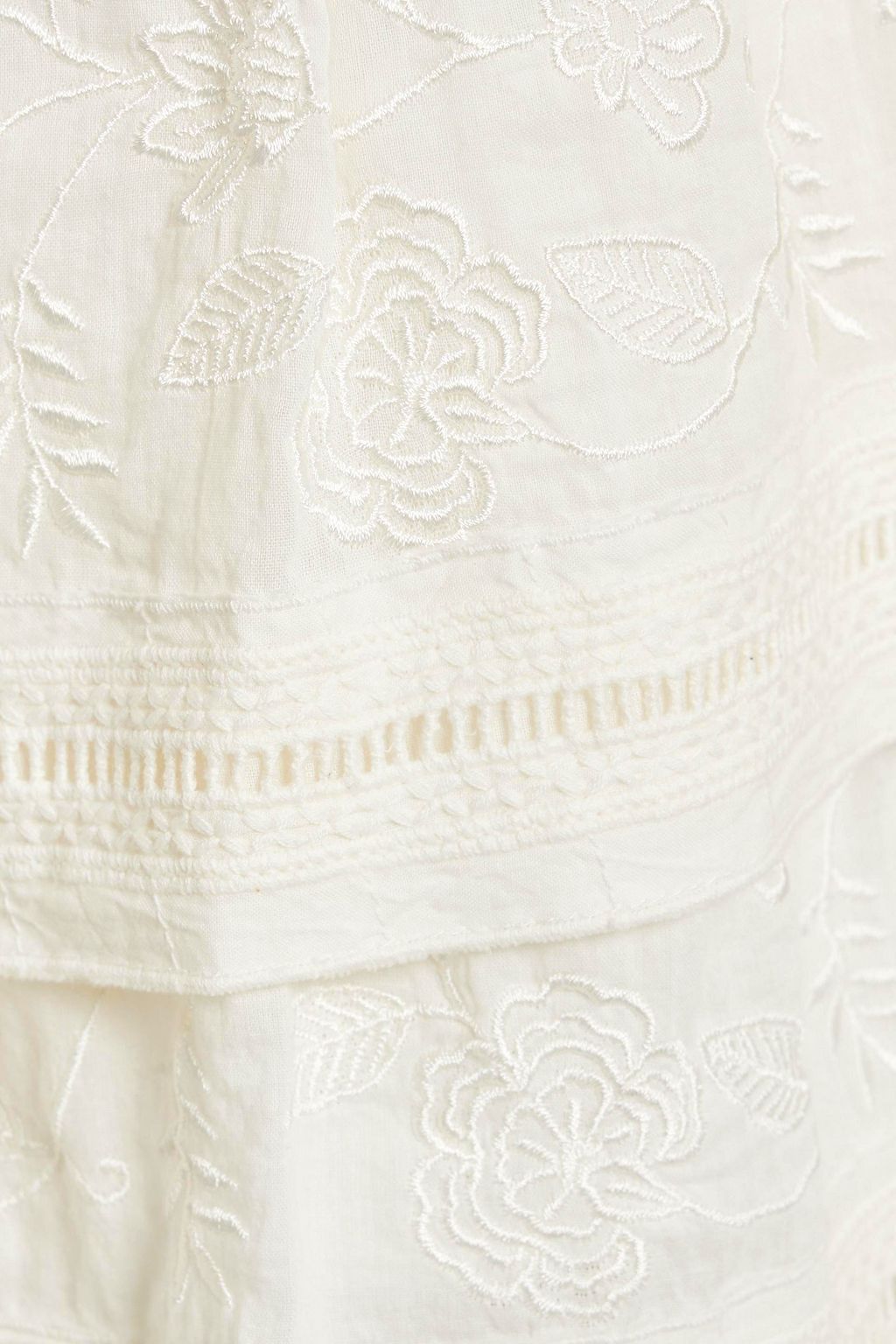 ALICE + OLIVIA Bethie tiered cotton-gauze mini skirt