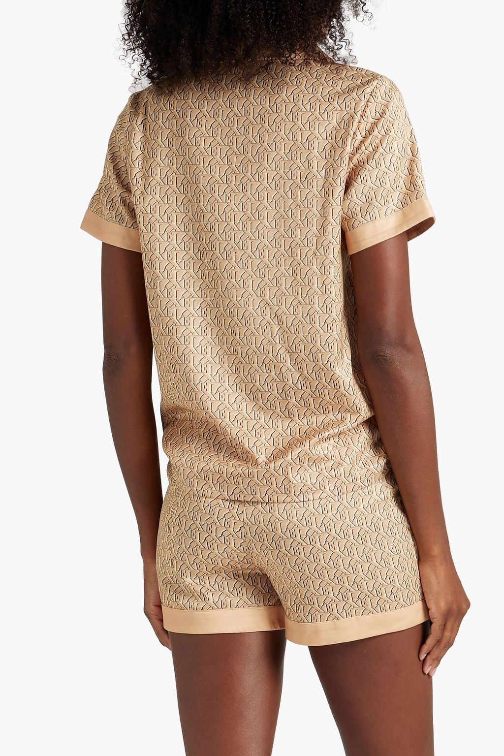 AUSTRALIA LUXE COLLECTIVE Exceptional logo-print satin pajama set