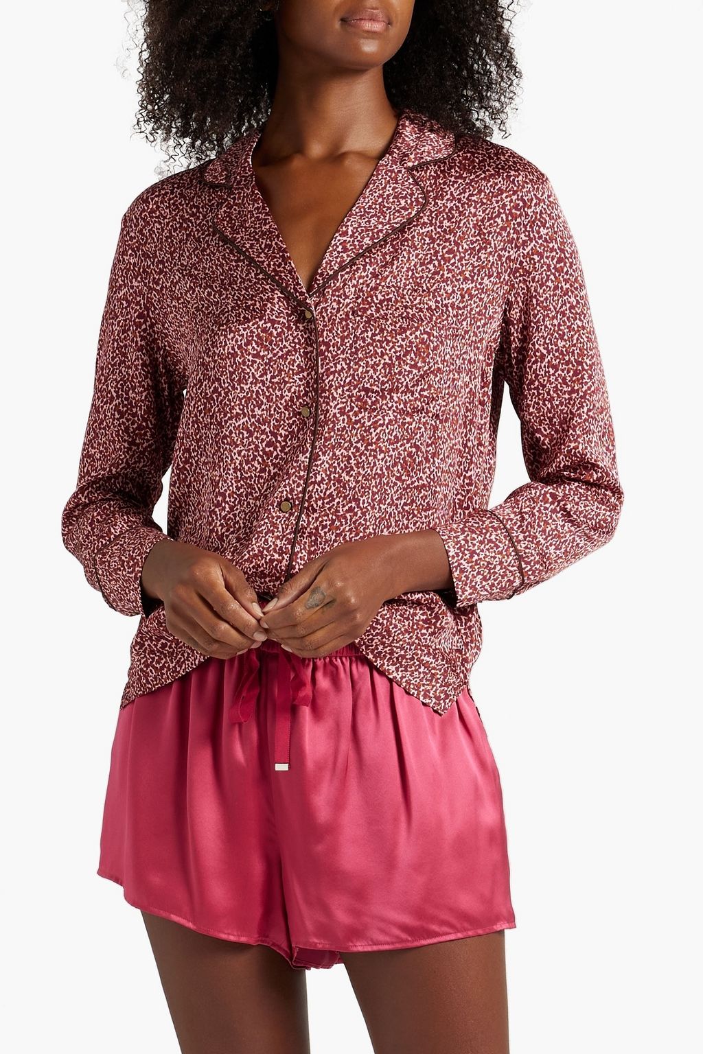 LOVE STORIES Jude printed satin pajama top
