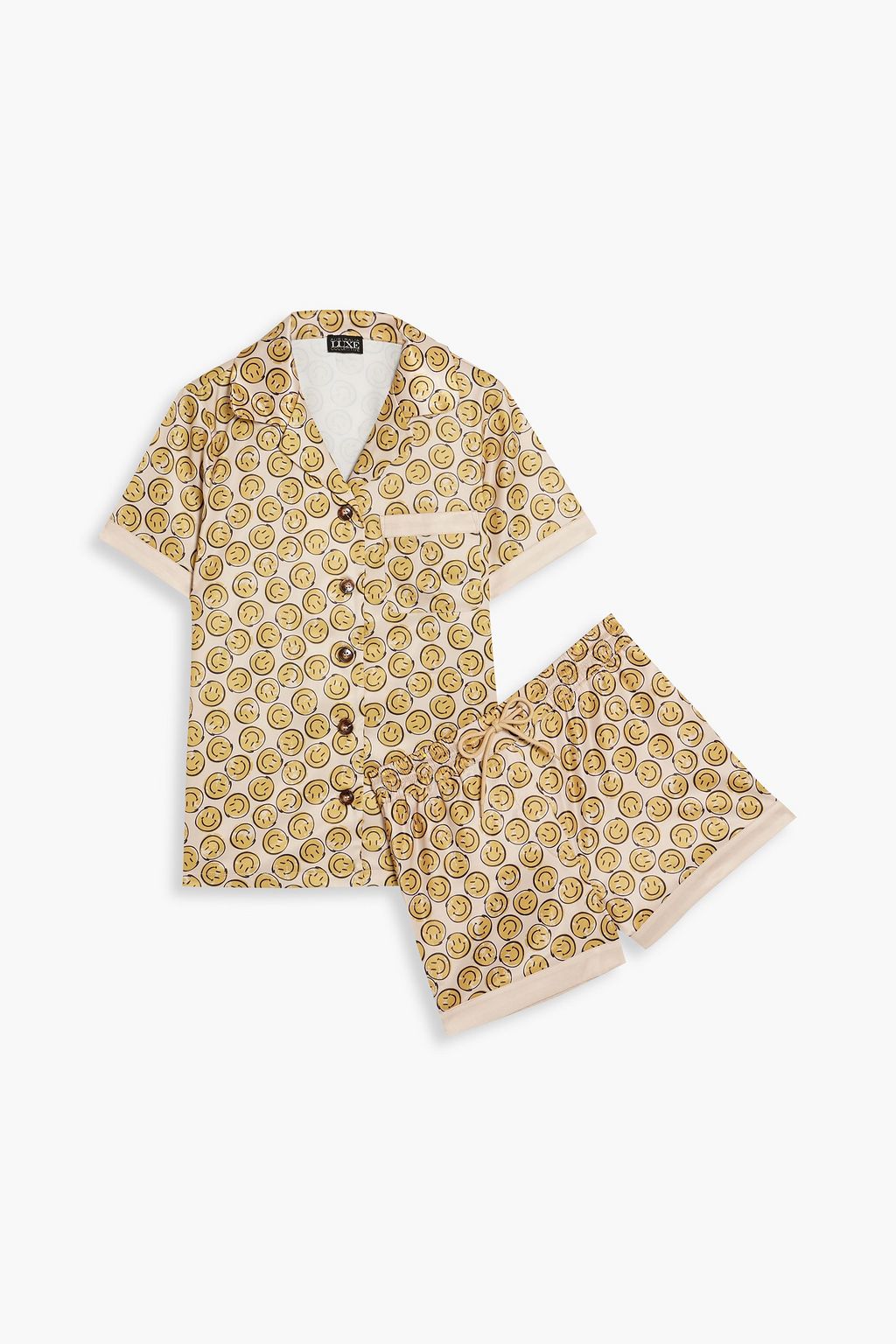 Exceptional Smiles printed satin pajama set