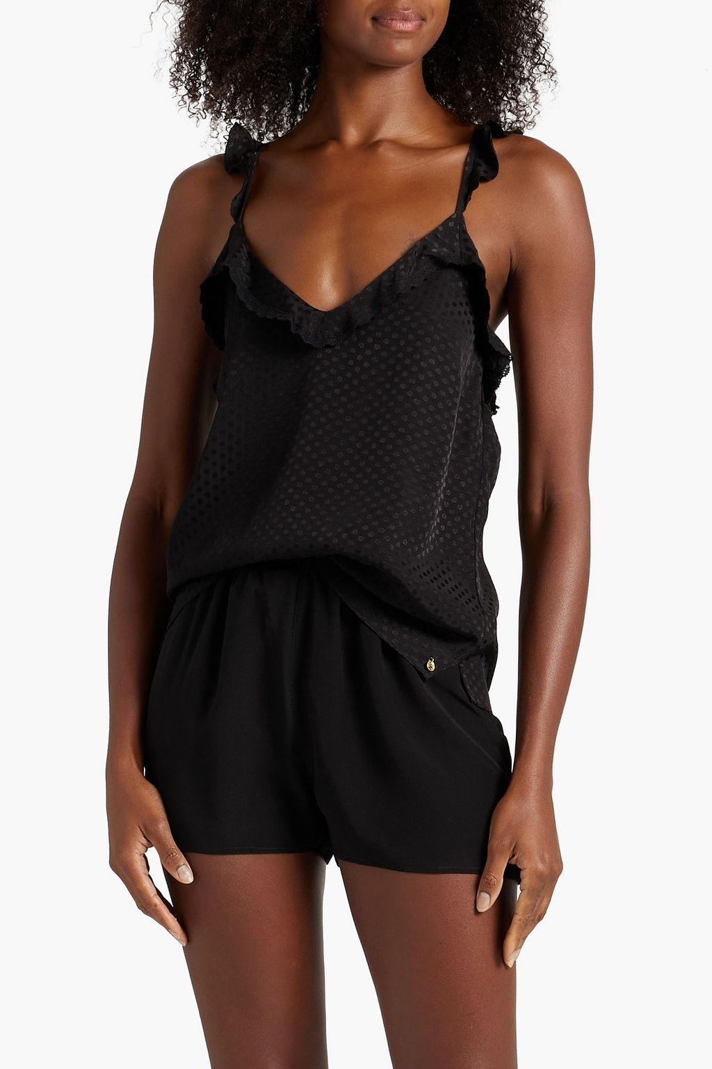 SUNSPEL Silk-charmeuse pajama shorts