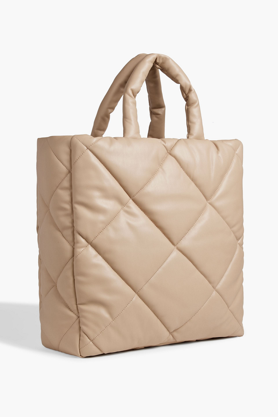 STAND STUDIO ASSANTE DIAMOND QUILTED FAUX LEATHER TOTE