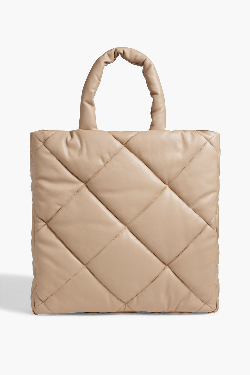STAND STUDIO ASSANTE DIAMOND QUILTED FAUX LEATHER TOTE