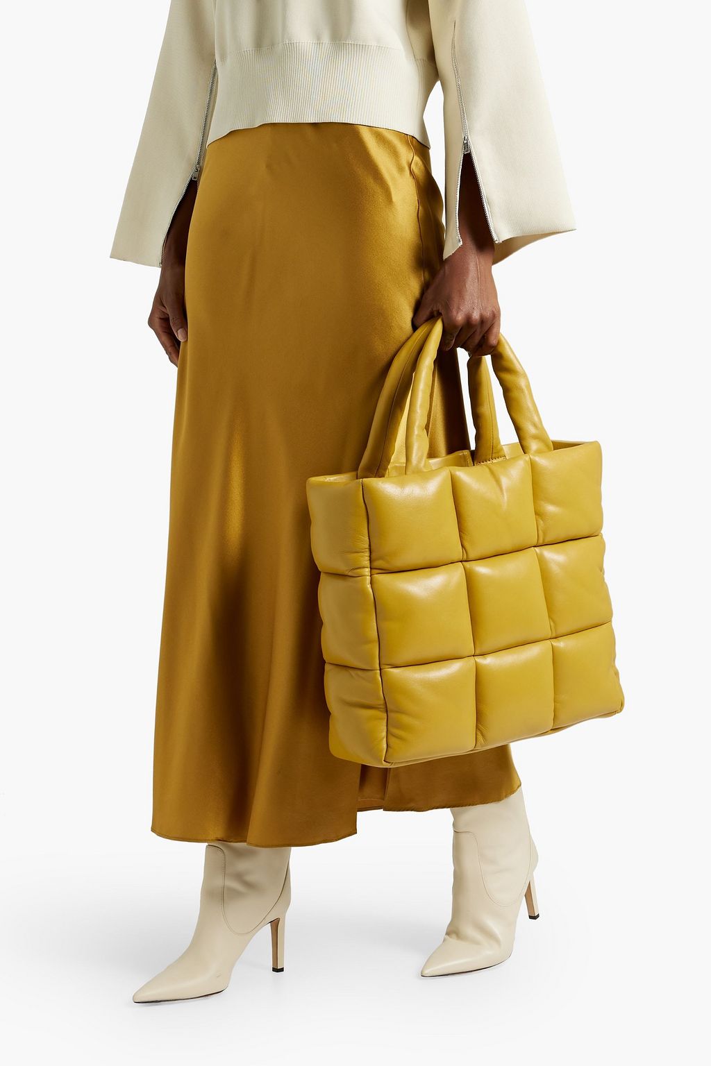 STAND STUDIO Assante Puffy quilted leather tote THE