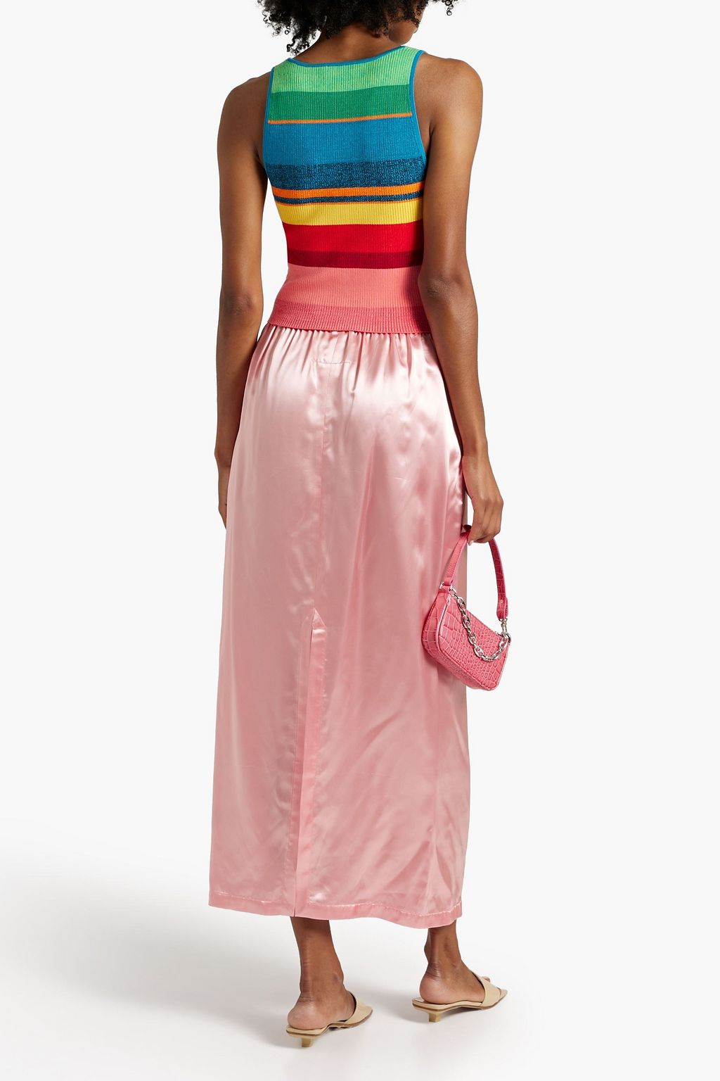 ALICE + OLIVIA Daryn striped ribbed-knit tank