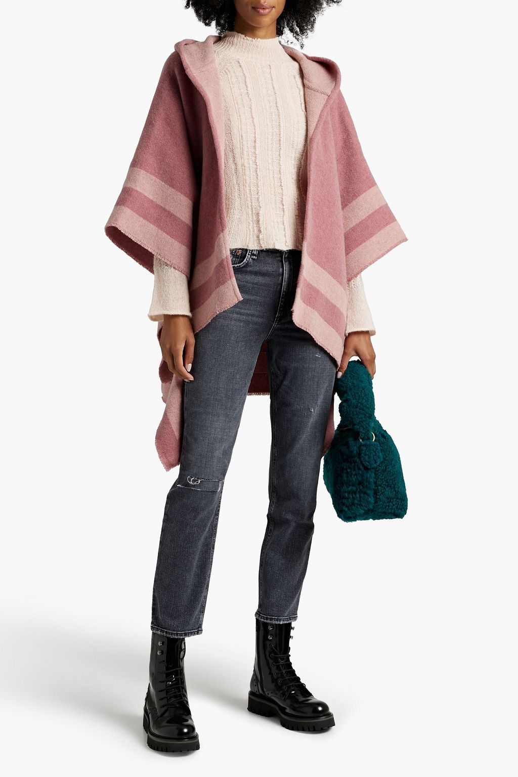 RAG & BONE Nina cropped distressed mid-rise skinny jeans