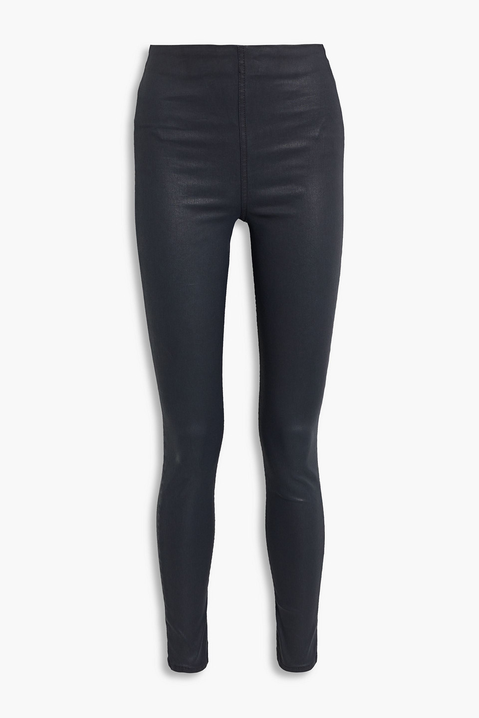 rag & bone - nina coated high-rise skinny jeans - blue - xs