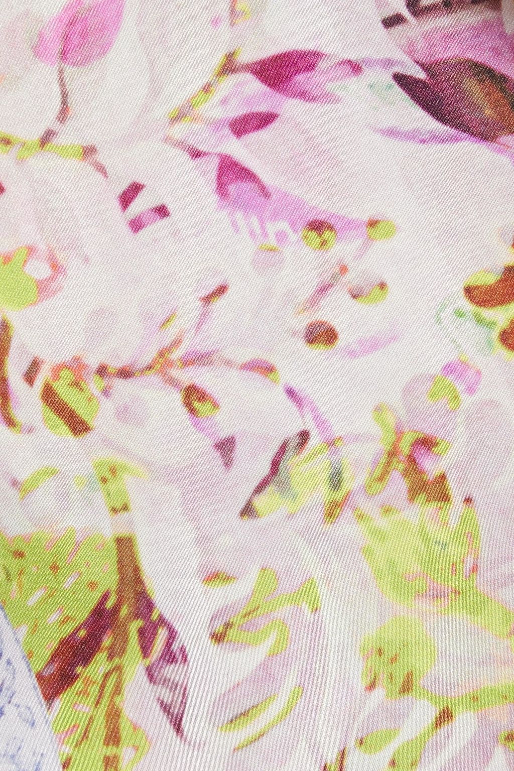 ALICE + OLIVIA Kahlo printed satin shirt