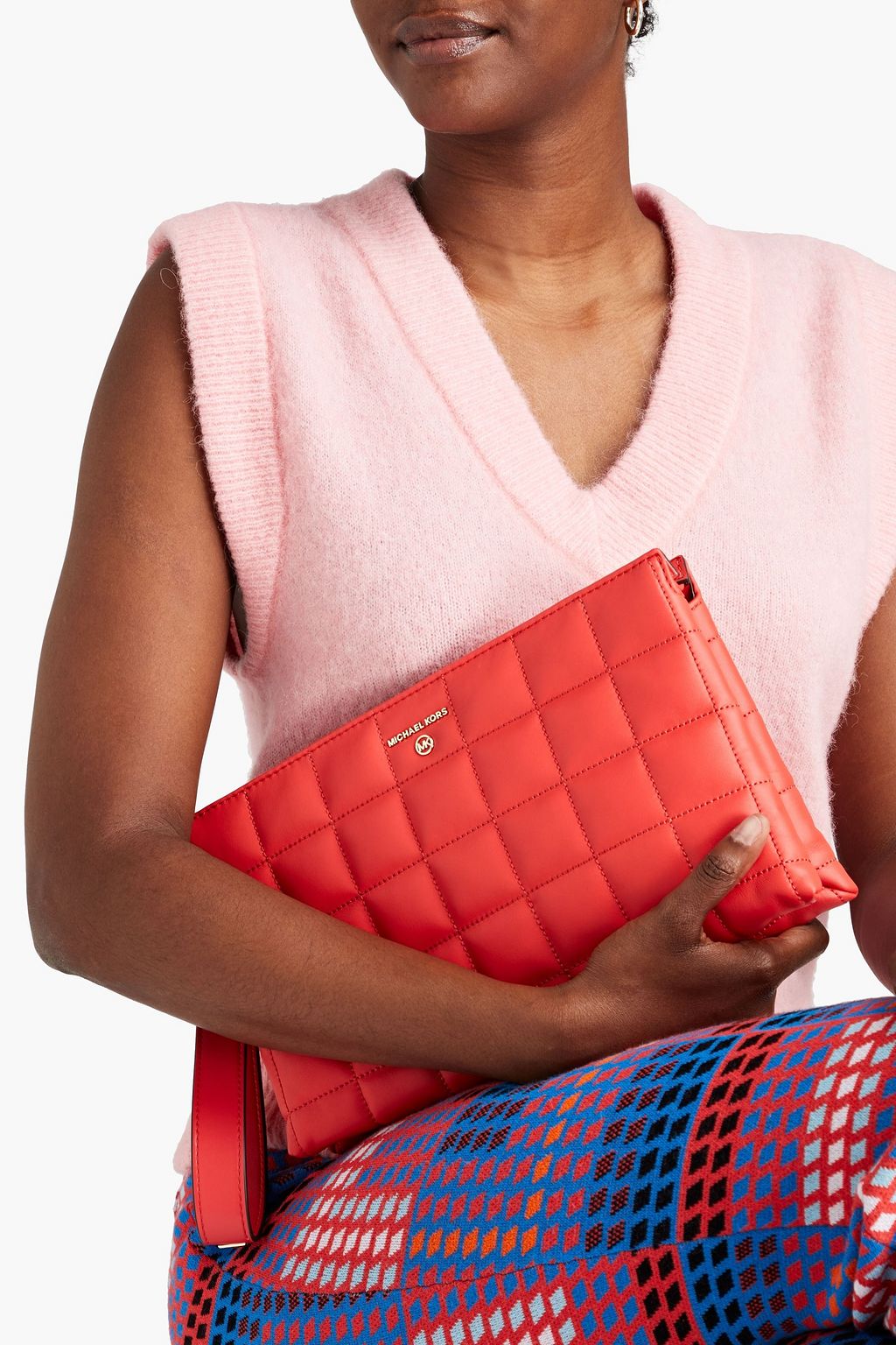MICHAEL MICHAEL KORS Quilted leather clutch