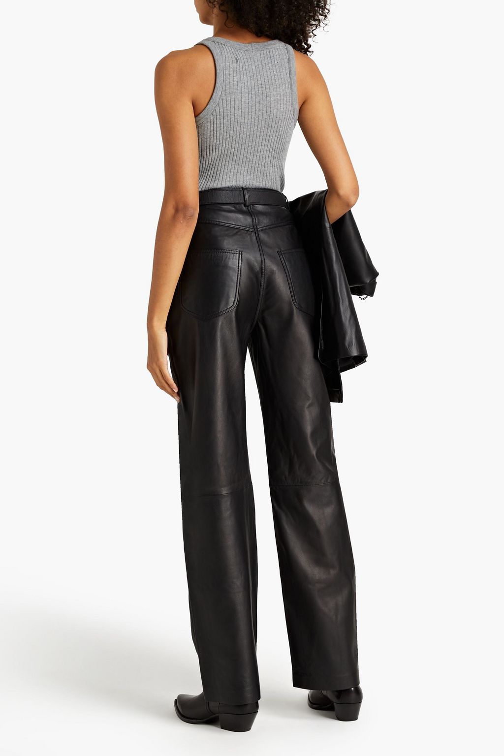 MUUBAA Leather straight-leg pants