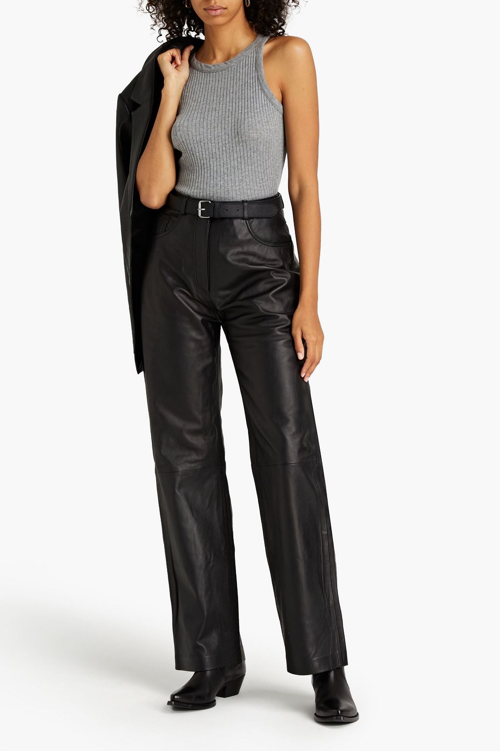 MUUBAA Leather straight-leg pants