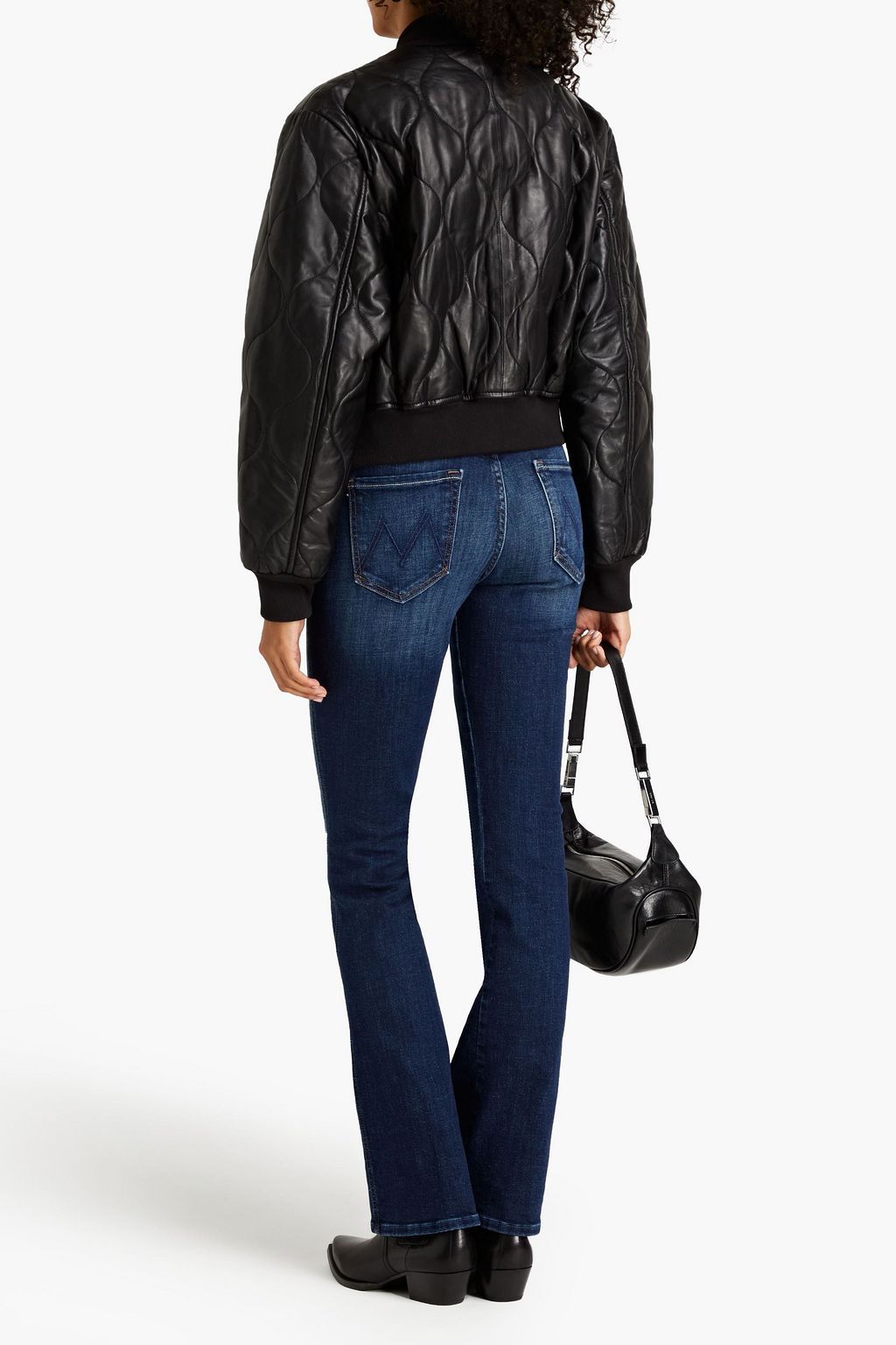 MUUBAA Quilted leather bomber jacket
