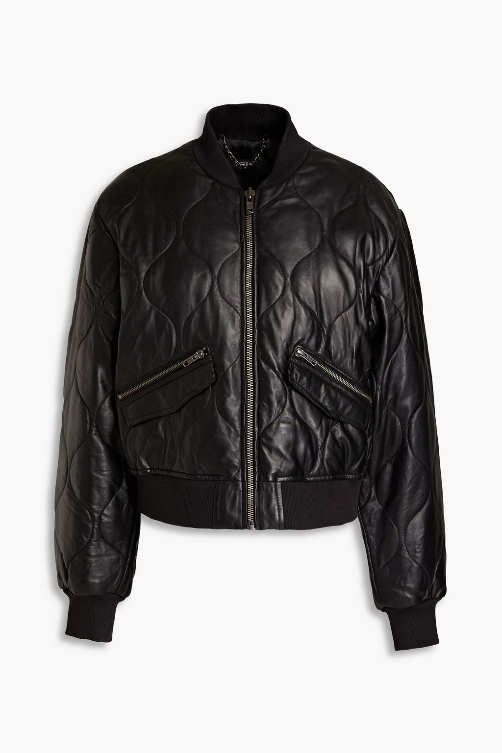 MUUBAA Quilted leather bomber jacket | THE OUTNET