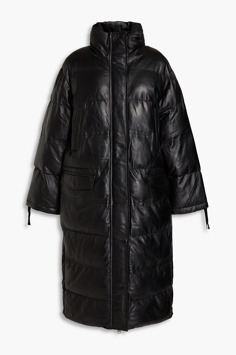 Muubaa Poppy Quilted Leather Coat In Black