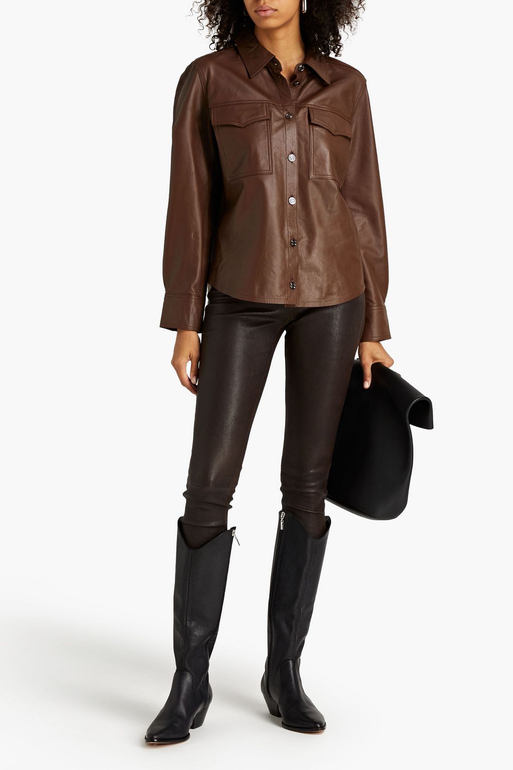 MUUBAA Priya leather shirt