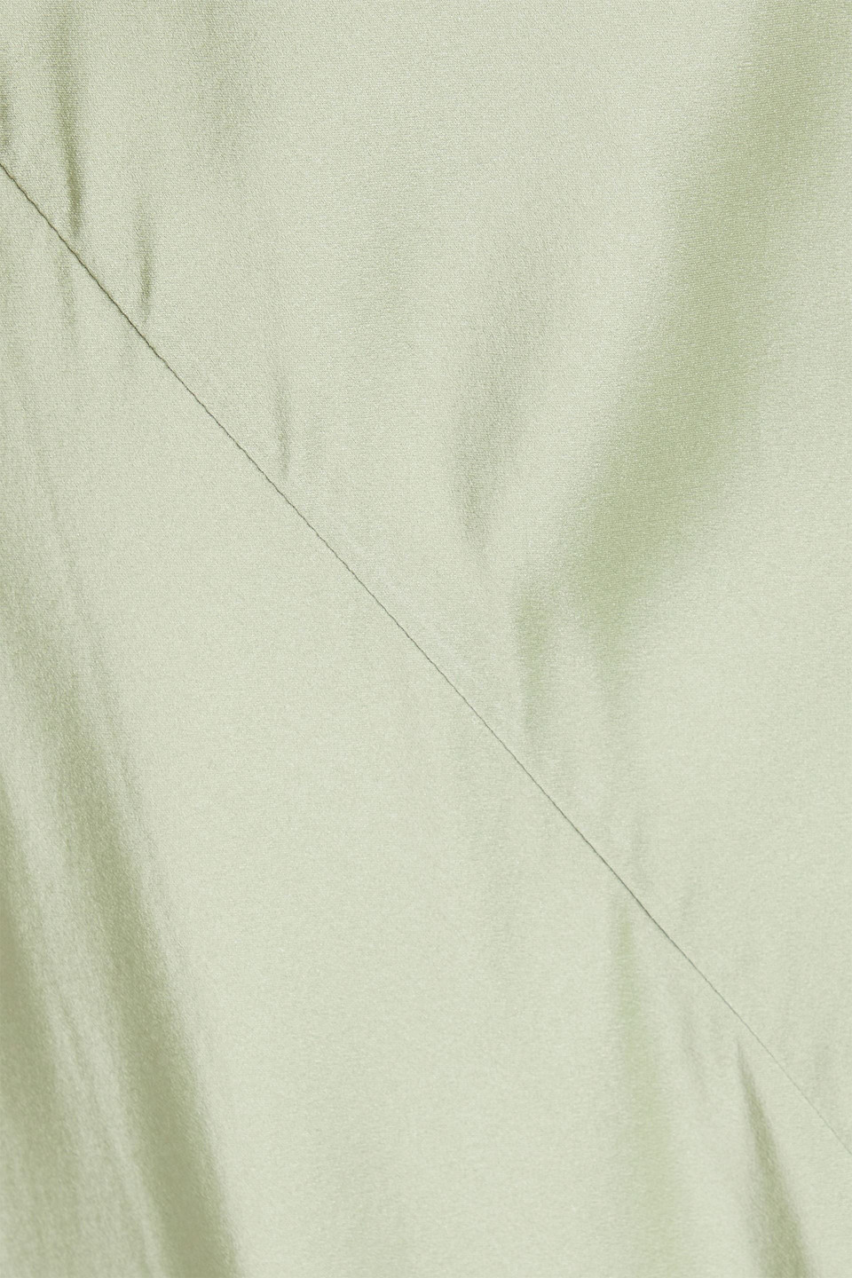 NICHOLAS NINA GATHERED SILK-SATIN CREPE MIDI DRESS