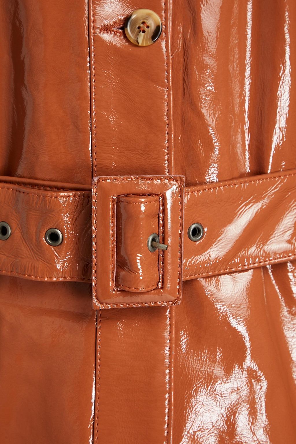 MUUBAA Belted patent-leather jacket