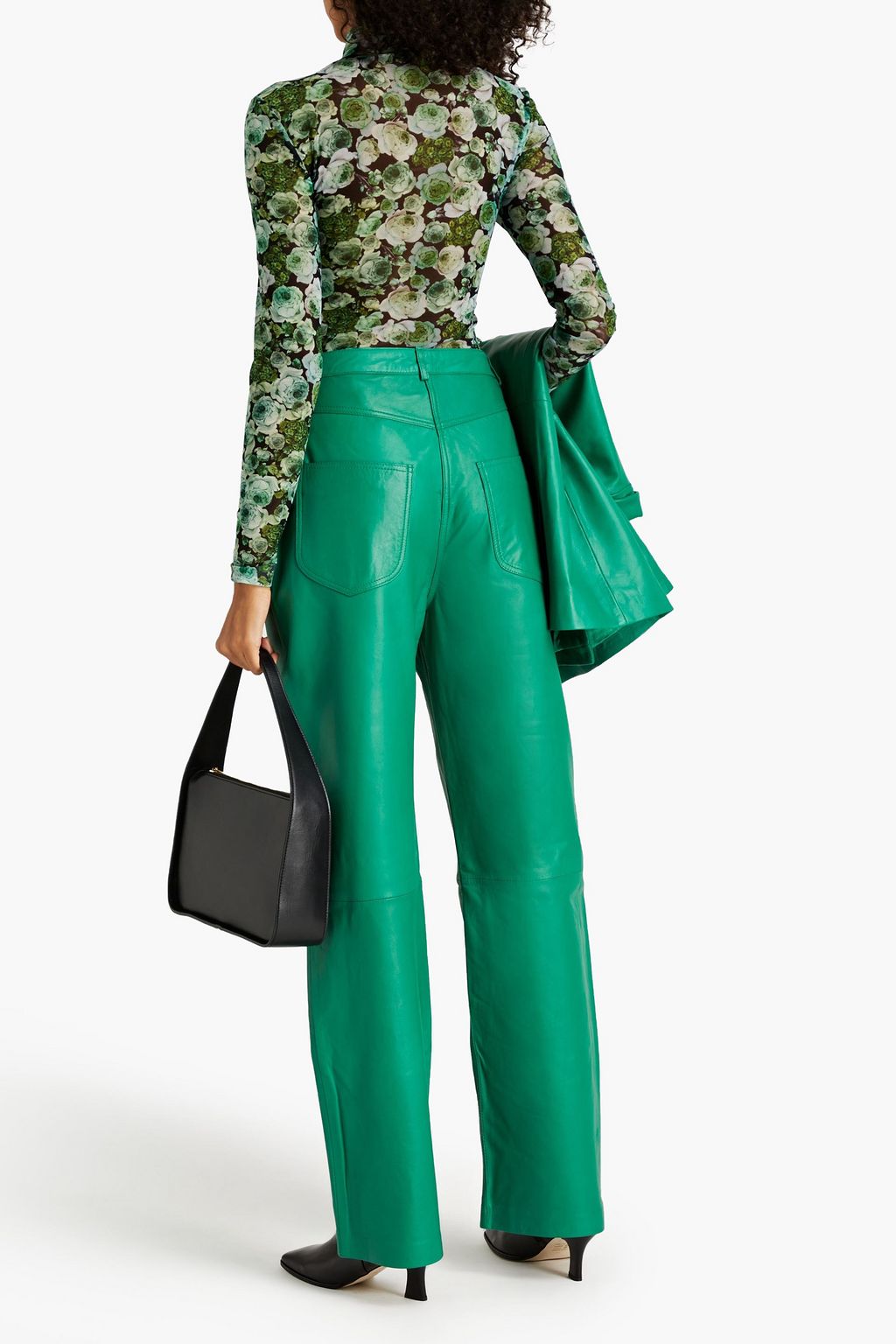 MUUBAA Amy leather straight-leg pants | THE OUTNET