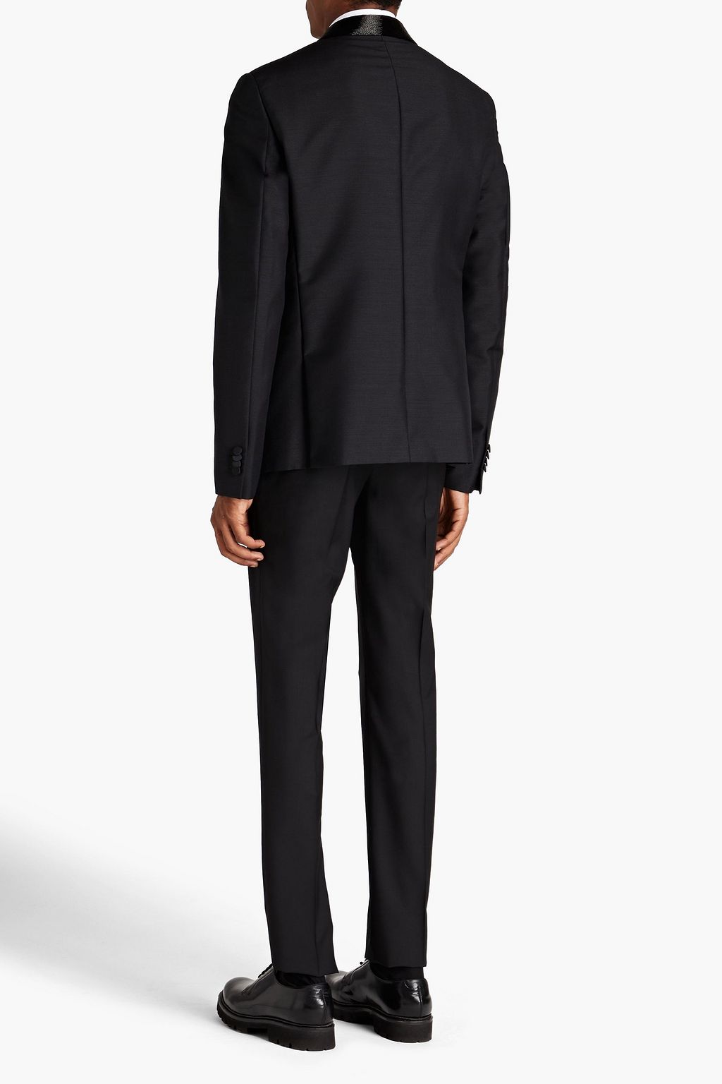 VALENTINO GARAVANI Embellished grain de poudre mohair and silk-blend tuxedo jacket