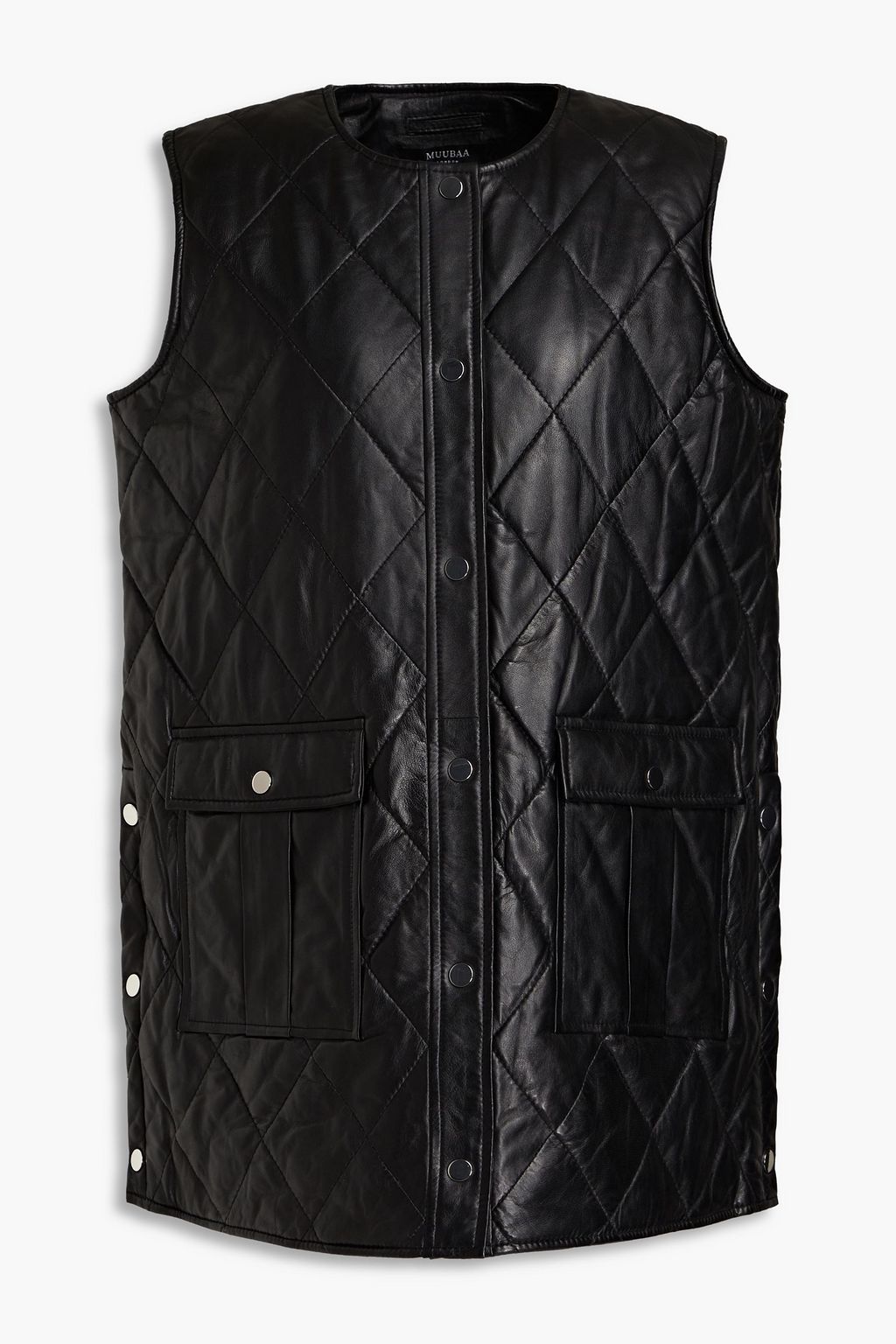 MUUBAA Tammy quilted leather vest THE OUTNET